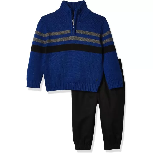 Nautica Baby Boys 2Piece Pullover Sweater and Pants SetAcademy Blue