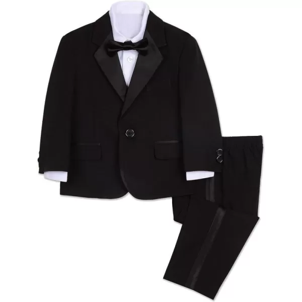 Nautica Baby Boys 4Piece Tuxedo with Dress Shirt Bow Tie Jacket and PantsBlack