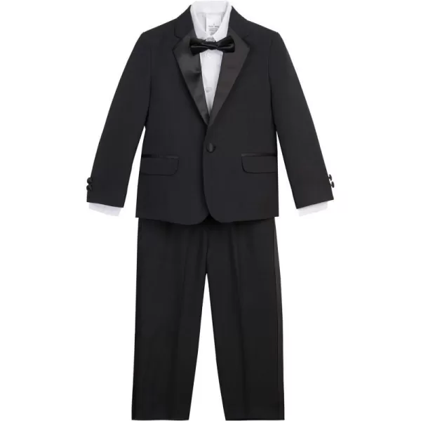 Nautica Baby Boys 4Piece Tuxedo with Dress Shirt Bow Tie Jacket and PantsBlack Tuxedo