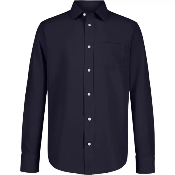 Nautica Big Boys School Uniform Long Sleeve Performance Oxford ButtonDown ShirtNavy