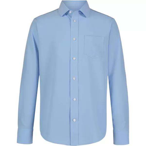 Nautica Big Boys School Uniform Long Sleeve Performance Oxford ButtonDown ShirtOx Blue