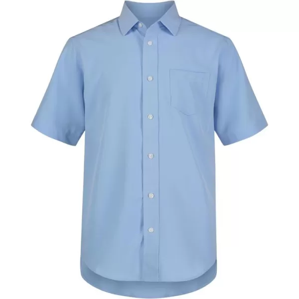 Nautica Big Boys School Uniform Short Sleeve Performance Oxford ButtonDown ShirtOx Blue