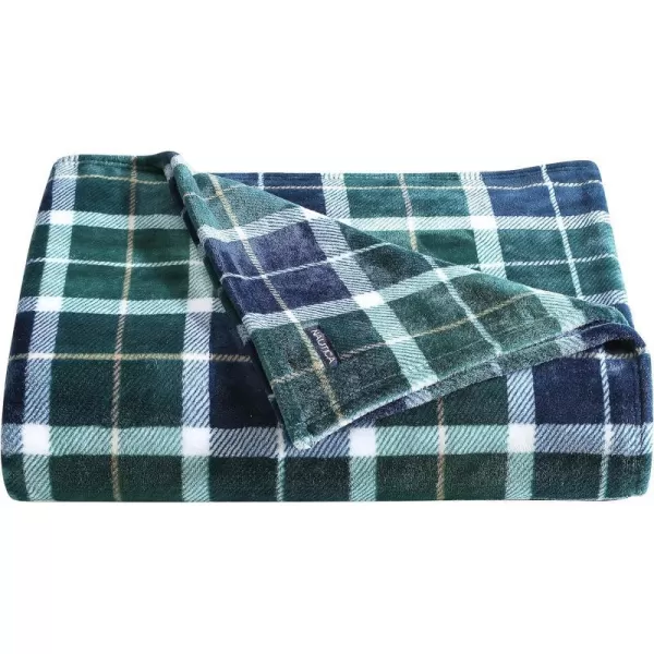 Nautica Blanket Plush Fleece Bedding Home Decor for All Seasons Queen Northsail Plaid NavyKing Northsail Plaid Navy