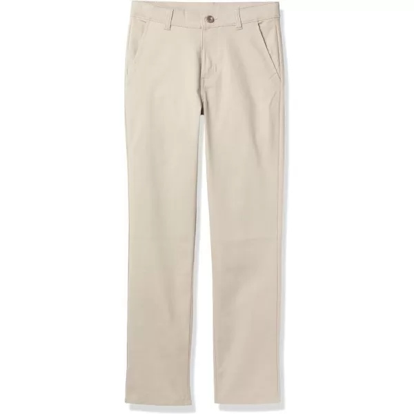 Nautica Boys Flat Front Stretch Twill Chino Khaki PantKhaki