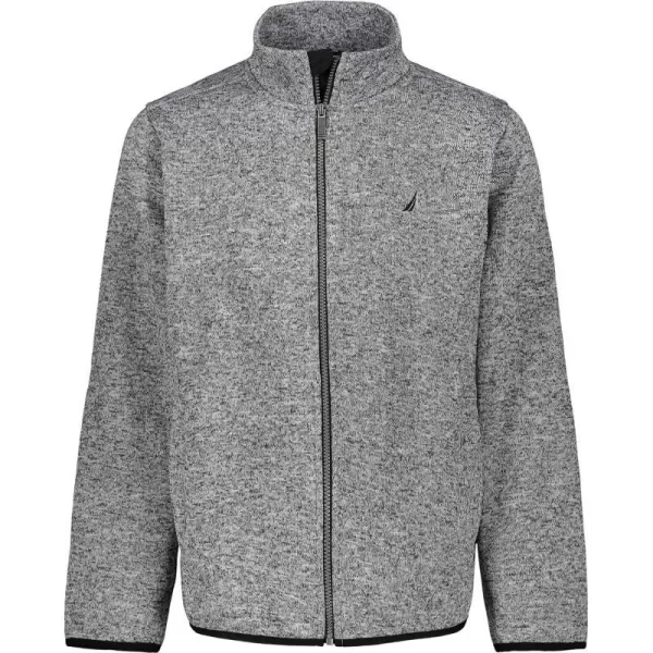 Nautica Boys Full Zip Jacket Kangaroo Pockets Made with Lightweight FleeceGrey Heather