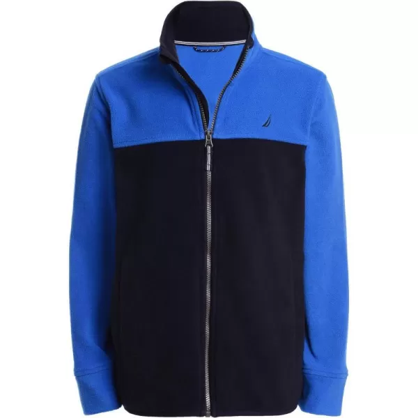 Nautica Boys Full Zip Jacket Kangaroo Pockets Made with Lightweight FleeceLapis Blue