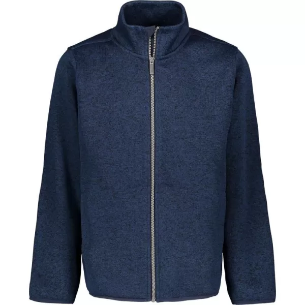 Nautica Boys Full Zip Jacket Kangaroo Pockets Made with Lightweight FleeceNavy Heather