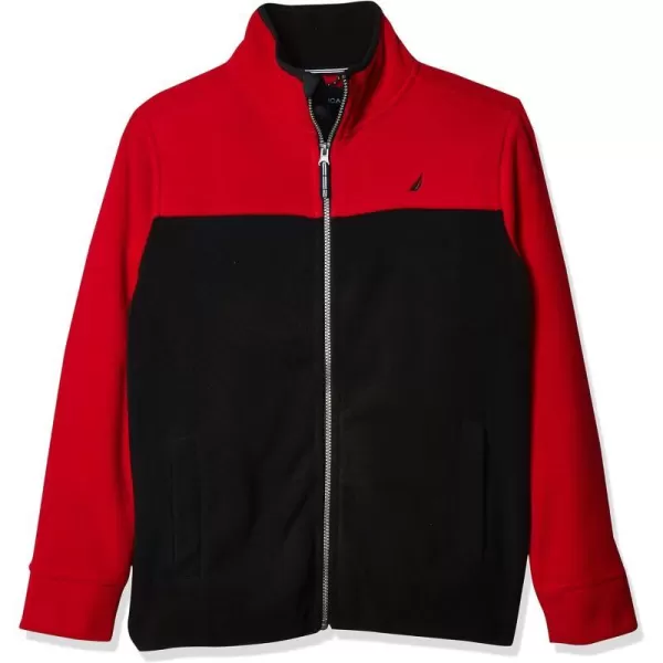 Nautica Boys Full Zip Jacket Kangaroo Pockets Made with Lightweight FleeceRed