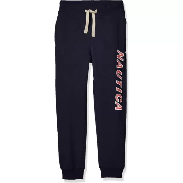 Nautica Boys Pullon Fleece Jogger Sweatpant Drawstring ClosureMarshall Sport Navy