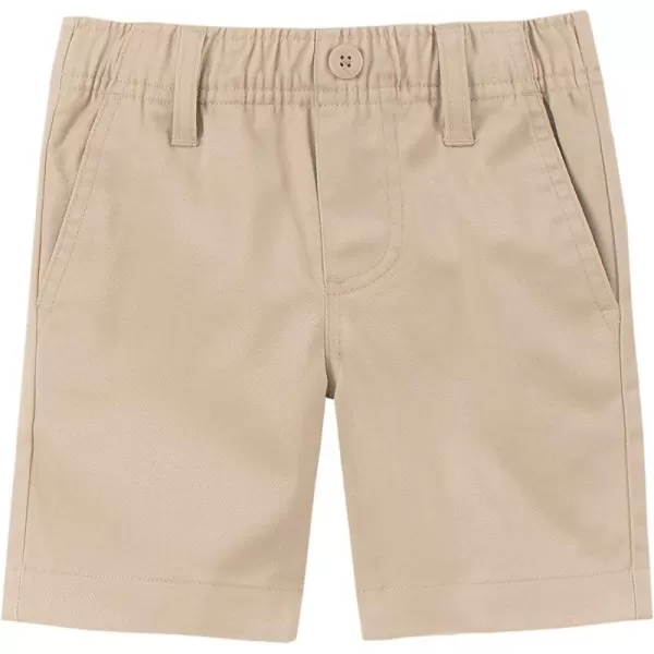 Nautica Boys School Uniform Flat Front Twill ShortKhakiPullon