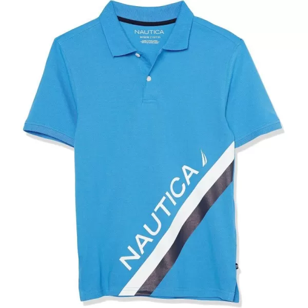 Nautica Boys Short Sleeve Fashion PoloCharter Sky Blue