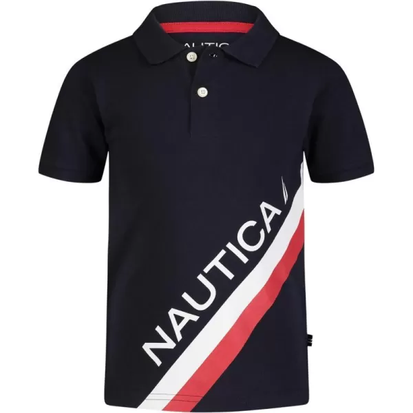 Nautica Boys Short Sleeve Fashion PoloCharter Sport Navy