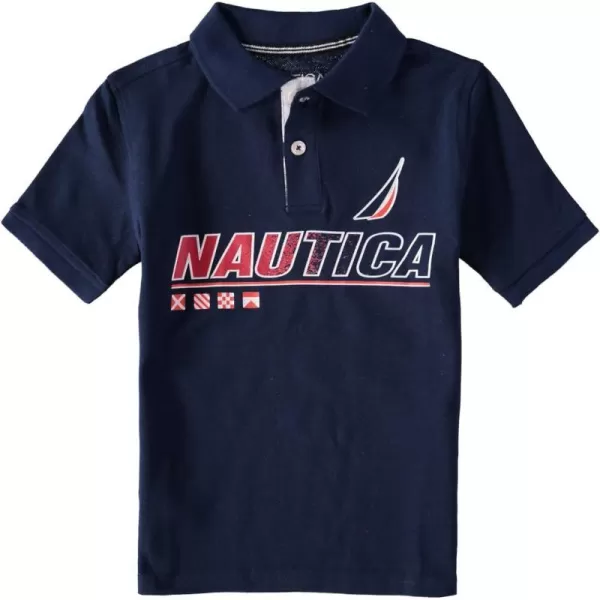 Nautica Boys Short Sleeve Fashion PoloJ Navy