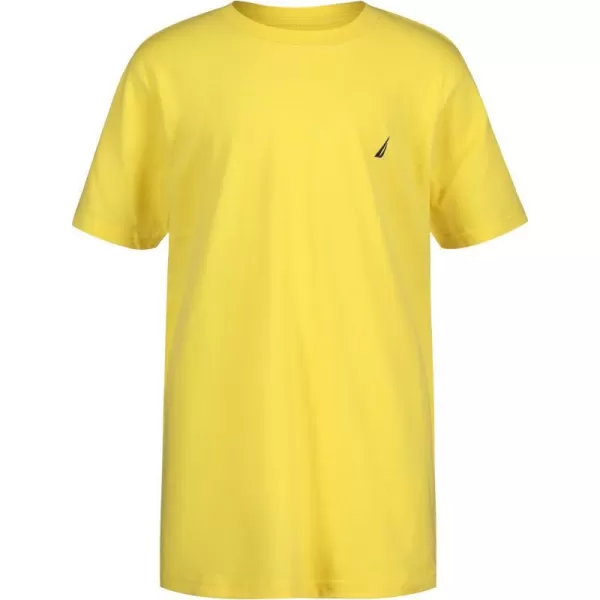 Nautica Boys Short Sleeve Solid Crew Neck TShirtAspen Yellow