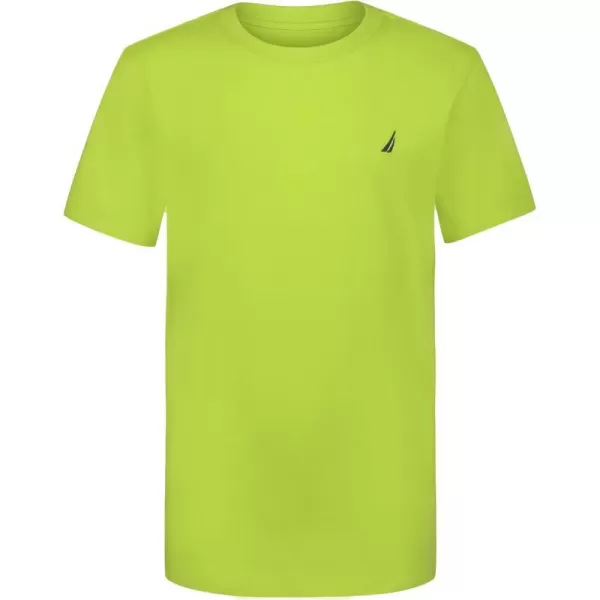 Nautica Boys Short Sleeve Solid Crew Neck TShirtLime Punch