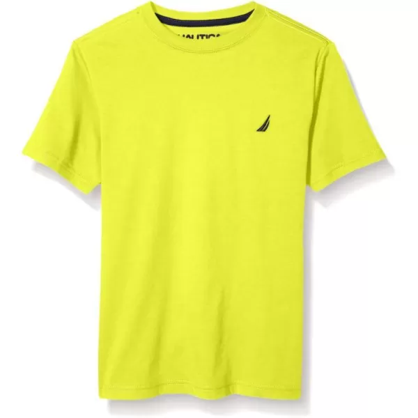 Nautica Boys Short Sleeve Solid Crew Neck TShirtSulphur Da00