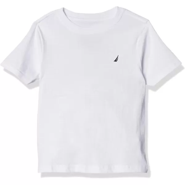 Nautica Boys Short Sleeve Solid Crew Neck TShirtWhite