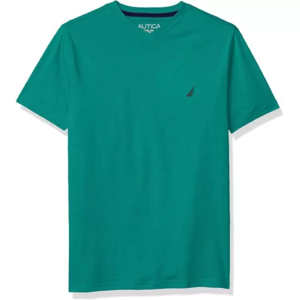 Nautica Boys Short Sleeve Solid VNeck TShirtSolid Green Da03