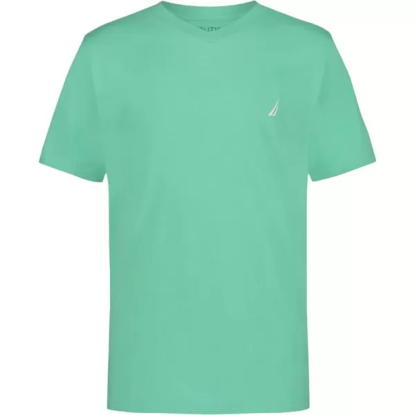 Nautica Boys Short Sleeve Solid VNeck TShirtSpearmint