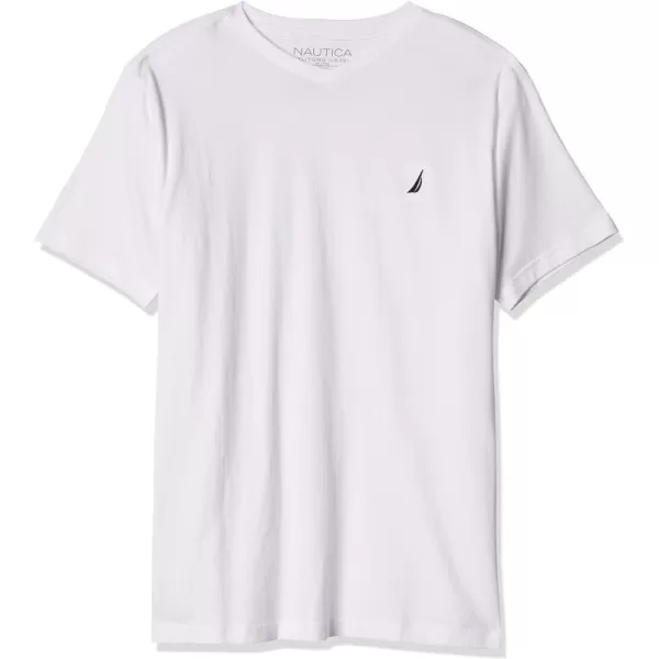 Nautica Boys Short Sleeve Solid VNeck TShirtWhite