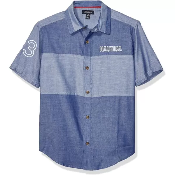 Nautica Boys Short Sleeve Woven ButtonDown ShirtEric Tanzanite