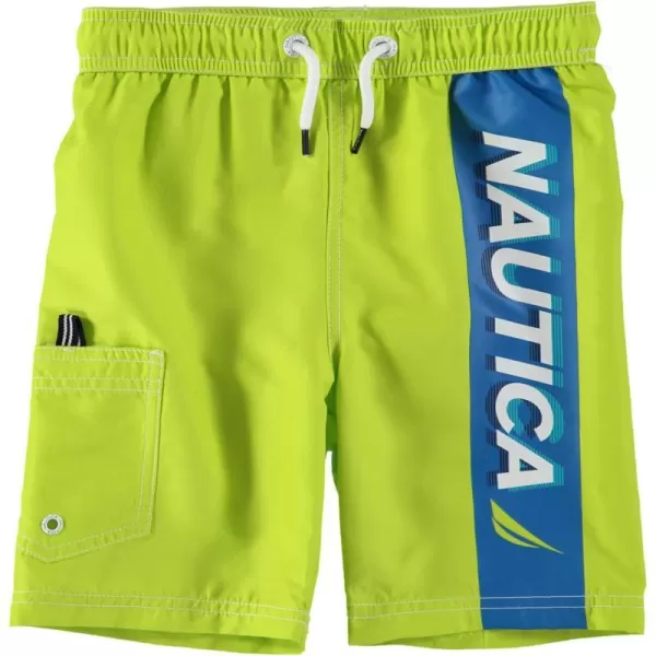 Nautica Boys Swim Trunk with UPF 50 Sun ProtectionIn Motion Lime Punch