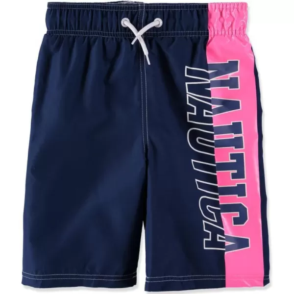 Nautica Boys Swim Trunk with UPF 50 Sun ProtectionSide Pieced J Navy Fk16