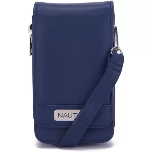 Nautica Catalina Vegan Leather RFID Womens Crossbody Cell Phone Purse Holder WalletIndigo