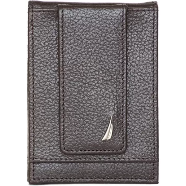 Nautica Classic JClass Leather Bifold WalletNautica Classic Jclass Leather Front Pocket Wallet Brown