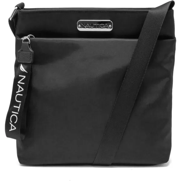 Nautica Diver Nylon Small Womens Crossbody Bag Purse with Adjustable Shoulder StrapBlack