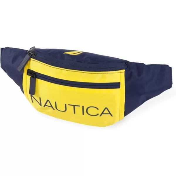 Nautica Fanny Pack Black BlueNavy Yellow