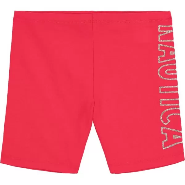 Nautica Girls Active Bike Shorts Soft amp Stretchy Spandex with Flat Waistband amp Logo DesignVirtual Pink Heart