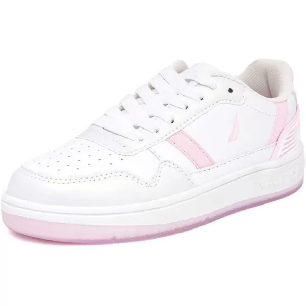 Nautica Girls Fashion Shoe  Trendy LowTop Tennis Sneakers with Stylish Fashion Blend for Big  Little Kids LaceUp and SlipOnWhite Iridescent Pinkmarilea