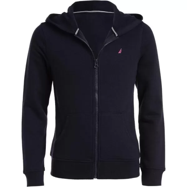 Nautica Girls Fleece FullZip Hoodie SweatshirtNavy