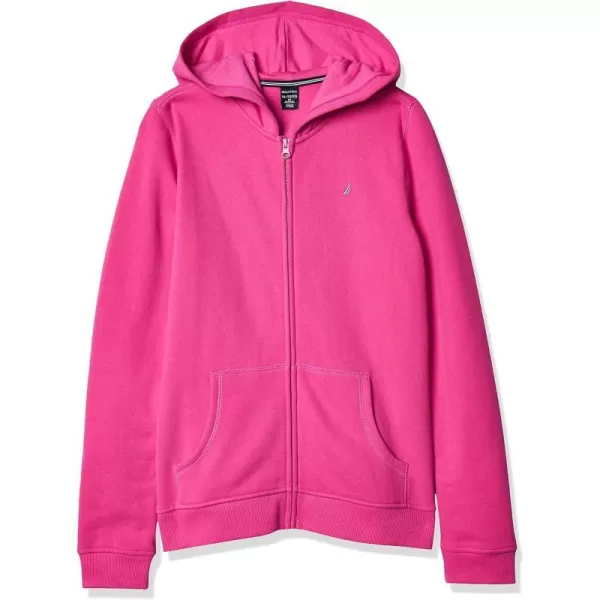 Nautica Girls Fleece FullZip Hoodie SweatshirtRose