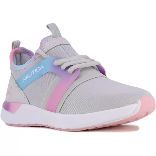 Nautica Girls Kids Sneakers Athletic Fashion LaceUp Tennis Sports Running ShoesBig Kid Little Kid ToddlerGrey Parks