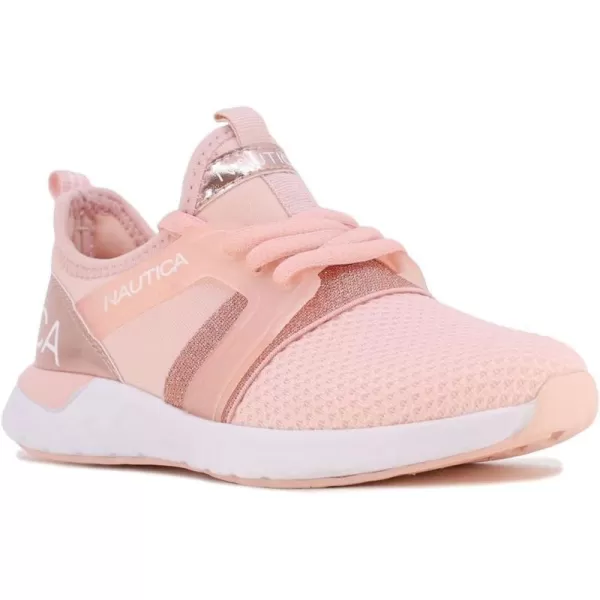 Nautica Girls Kids Sneakers Athletic Fashion LaceUp Tennis Sports Running ShoesBig Kid Little Kid ToddlerParks Youth Rose Gold Pink