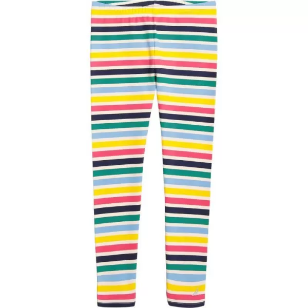 Nautica Girls Leggings Full Length Pullon Stretch Pants with Elastic Waistband amp Logo DetailEggnog Multi