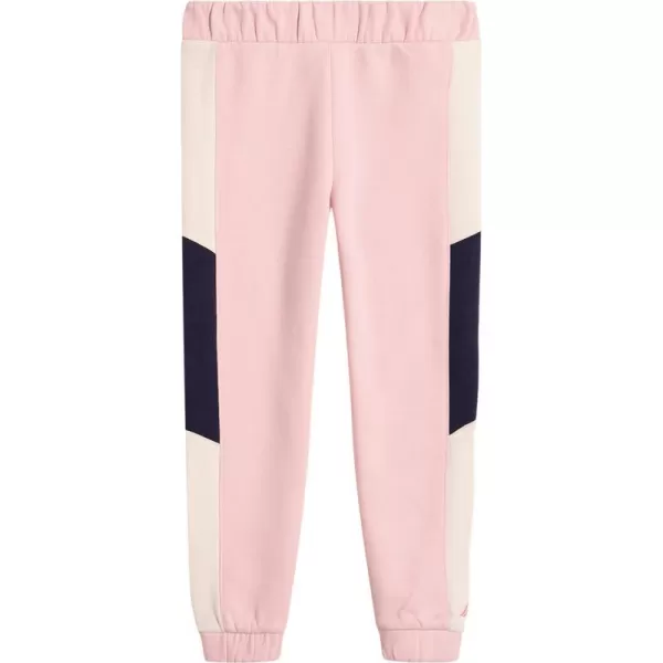 Nautica Girls Logo Sweatpants Fleece Joggers with Ribbed Cuffs  Functional Side PocketsCoral Blush