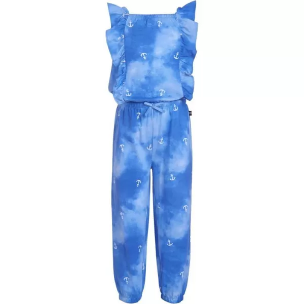 Nautica Girls Long Pants One Piece Jumpsuit RomperAlaska Blue Anchor