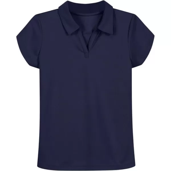 Nautica Girls School Uniform Short Sleeve Performance PoloNavy