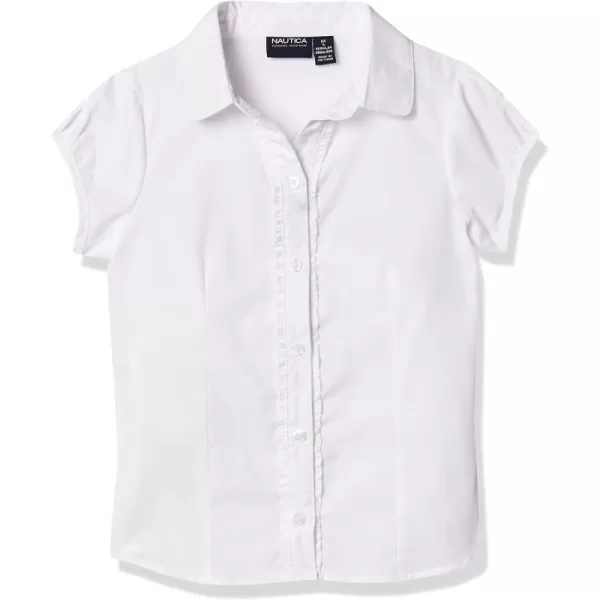 Nautica Girls Short Sleeve BlouseWhite