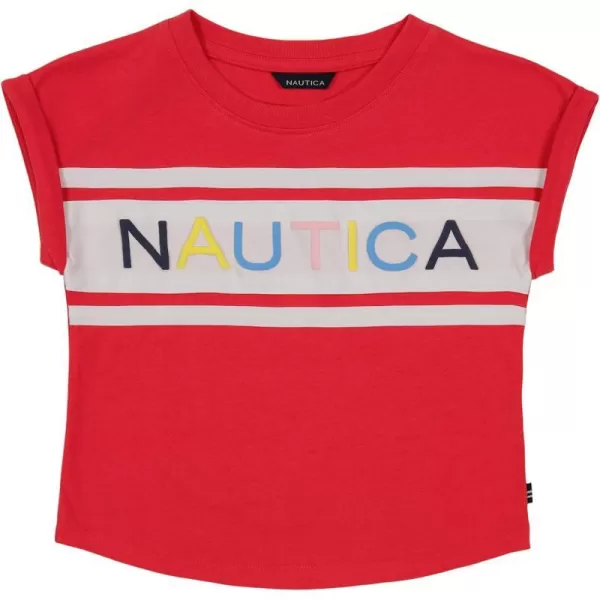 Nautica Girls Short Sleeve Graphic Logo TShirt Everyday Casual Wear Soft  Comfortable FitHibiscus Billboard