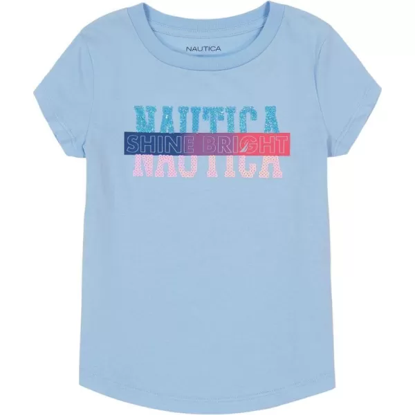 Nautica Girls Short Sleeve TShirt with Flip Sequin Design Cotton Tee with Tagless InteriorDutch Canal