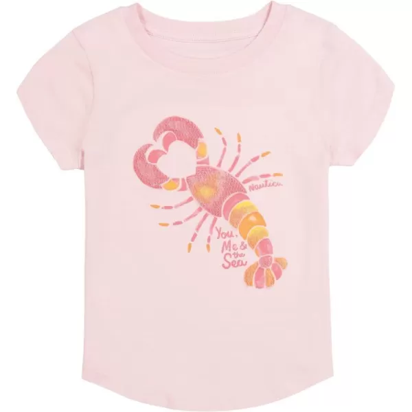 Nautica Girls Short Sleeve TShirt with Flip Sequin Design Cotton Tee with Tagless InteriorRose Shadow