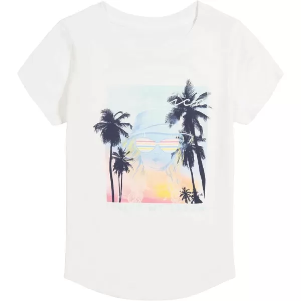 Nautica Girls Short Sleeve TShirt with Fun Graphic Design Cotton Tee with Tagless InteriorWhite Dreams