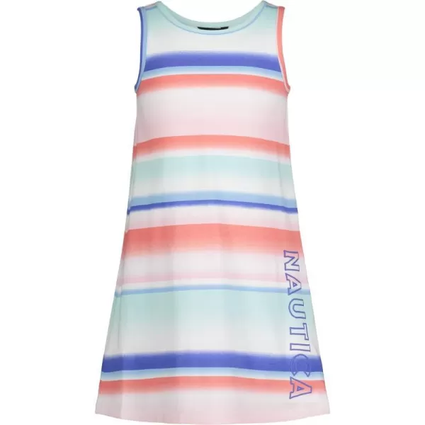 Nautica Girls Sleeveless Printed Tank DressBlue Light Stripe