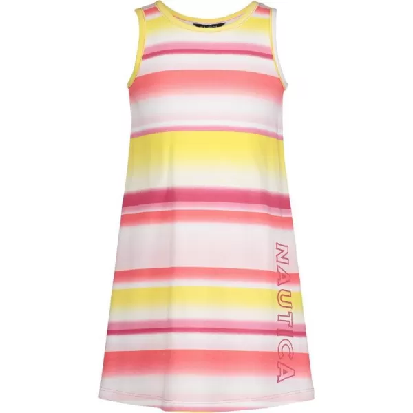 Nautica Girls Sleeveless Printed Tank DressHot Pink Stripe