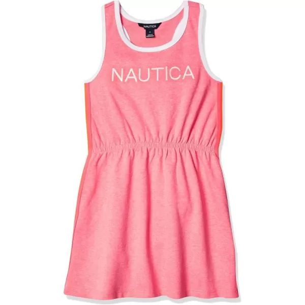 Nautica Girls Sleeveless Printed Tank DressRainbow Tape Neon Pink