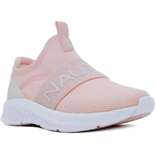 Nautica Girls SlipOn Sneaker  Athletic Running Kids Shoe for Walking Running Tennis and Sports ToddlerLittle KidPink Iridescent